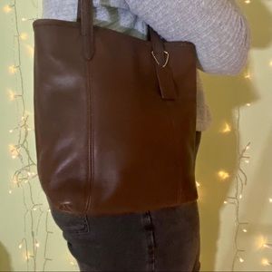 Vintage Coach Brown Leather Handbag
